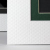 Golf themed Angle Cut Easel Sports Series frames with black or green mat